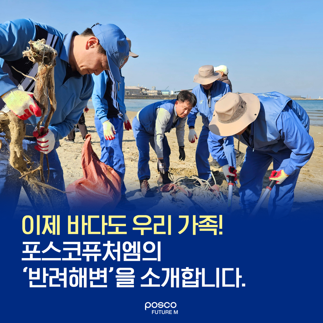 이제 바다도 우리 가족! 포스코퓨처엠의 반려해변을 소개합니다.
