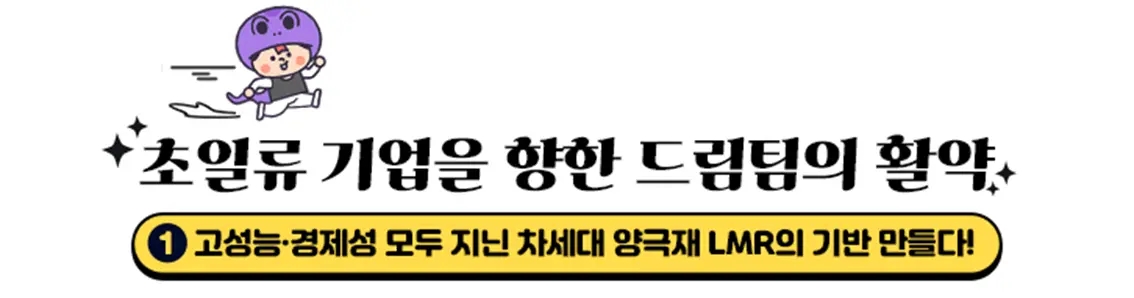 초일류 기업을 향한 드림팀의 활약, 고성능 경제성 모두 지닌 차세대 양극재 LMR의 기반 만들다!